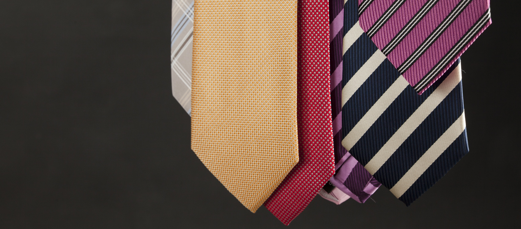 Group of colorful male ties
